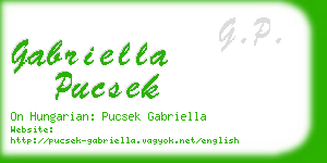 gabriella pucsek business card